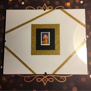 Marilyn Monroe - HANDMADE Collage with REAL USA STAMP🌟 1995 🌟 Ready to Hang!